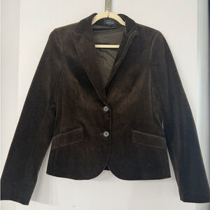 theory For Scoop women’s designer blazer suit jacket brown corduroy lined inside